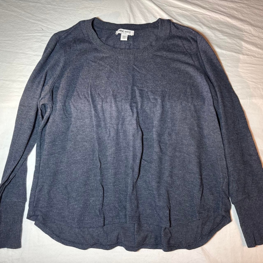 Nine West Long Sleeve Grey Shirt
